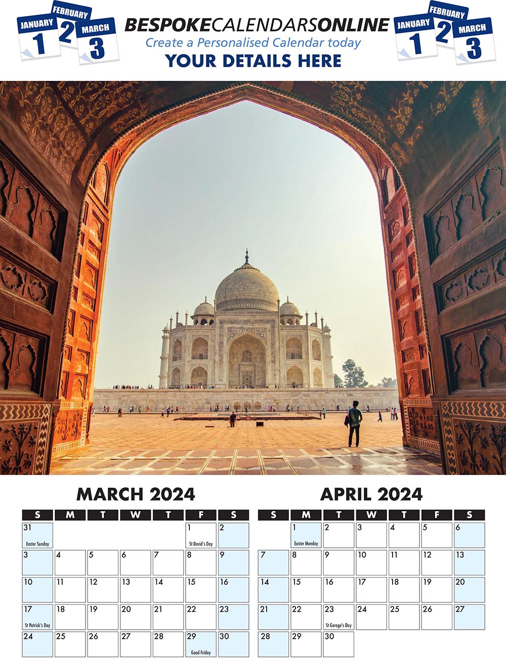Landmarks of the World calendar