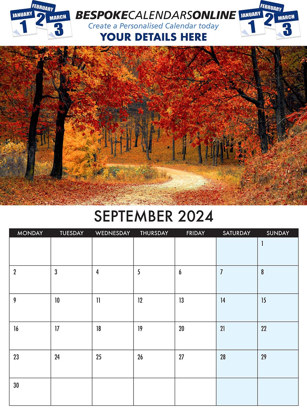 Landscapes of the World calendar